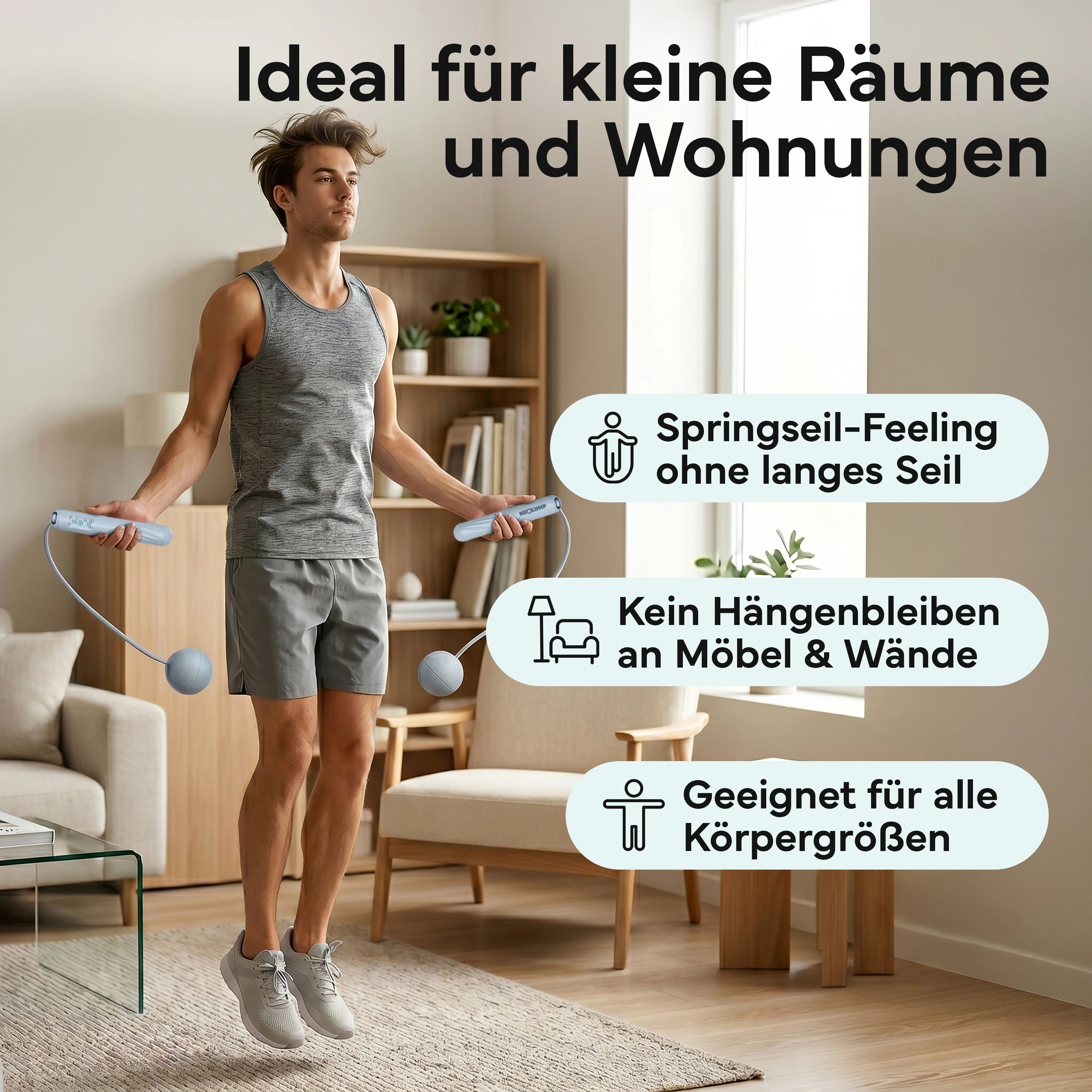 Smart Springseil Set - mit Zähler - - Pilatesequipment von NEOLYMP | Fitnessequipment und Sportartikel