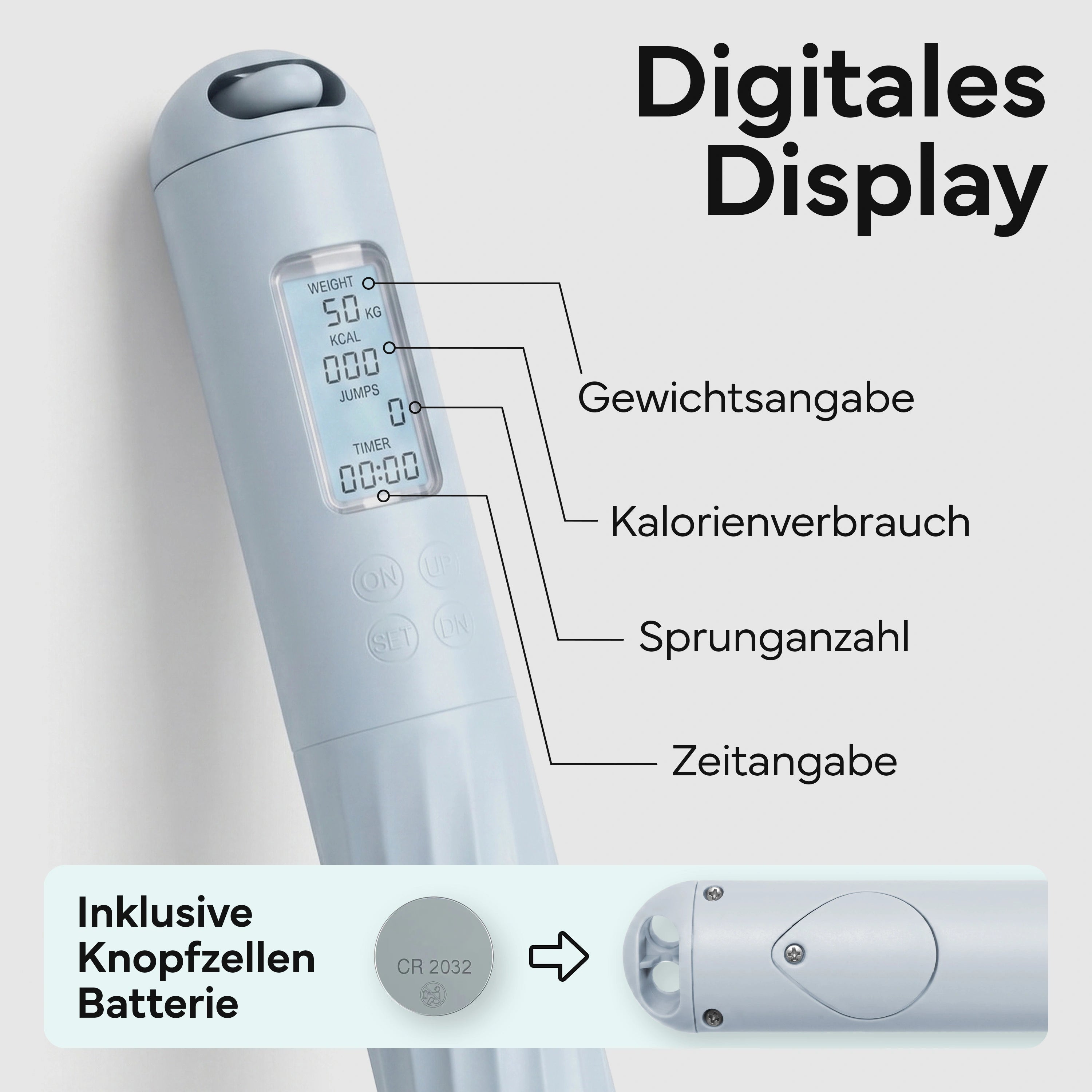 Smart Springseil Set - mit Zähler - - Pilatesequipment von NEOLYMP | Fitnessequipment und Sportartikel