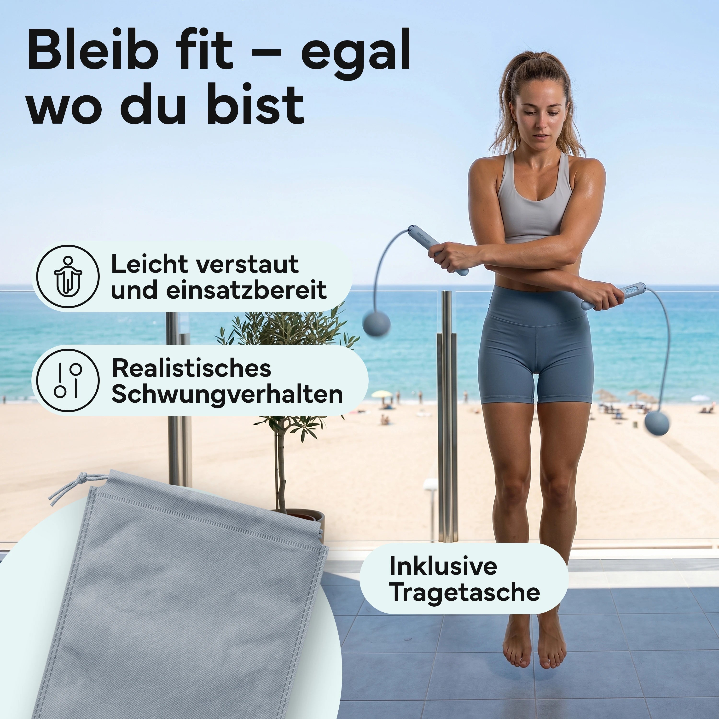 Smart Springseil Set - mit Zähler - - Pilatesequipment von NEOLYMP | Fitnessequipment und Sportartikel