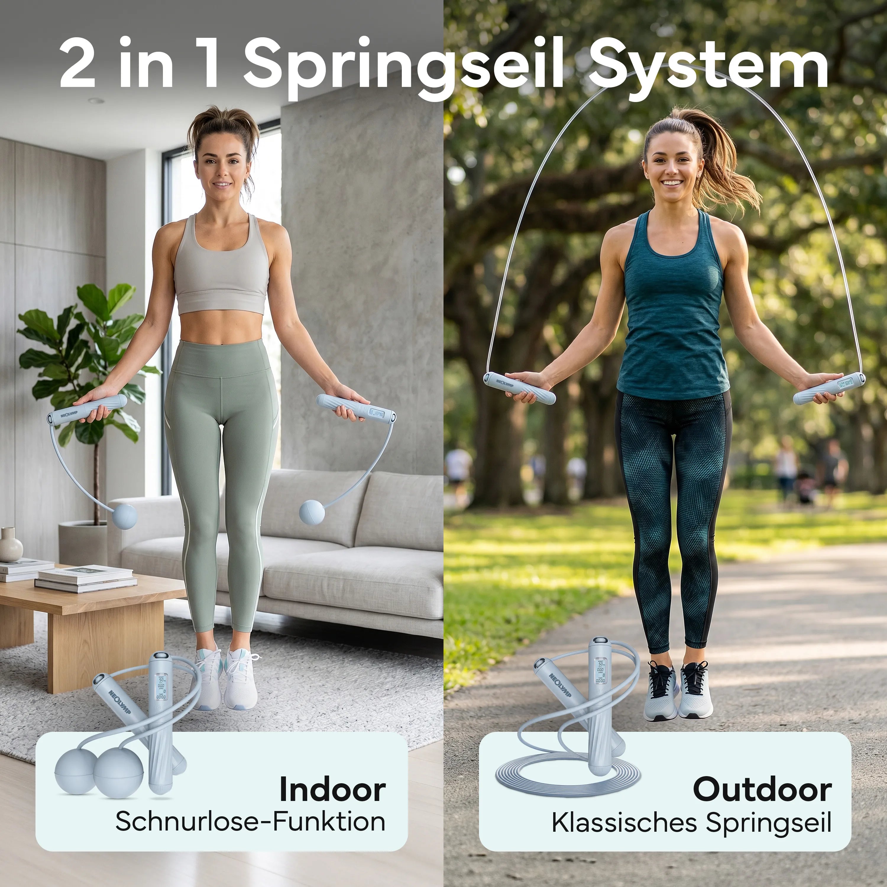 Smart Springseil Set - mit Zähler - - Pilatesequipment von NEOLYMP | Fitnessequipment und Sportartikel
