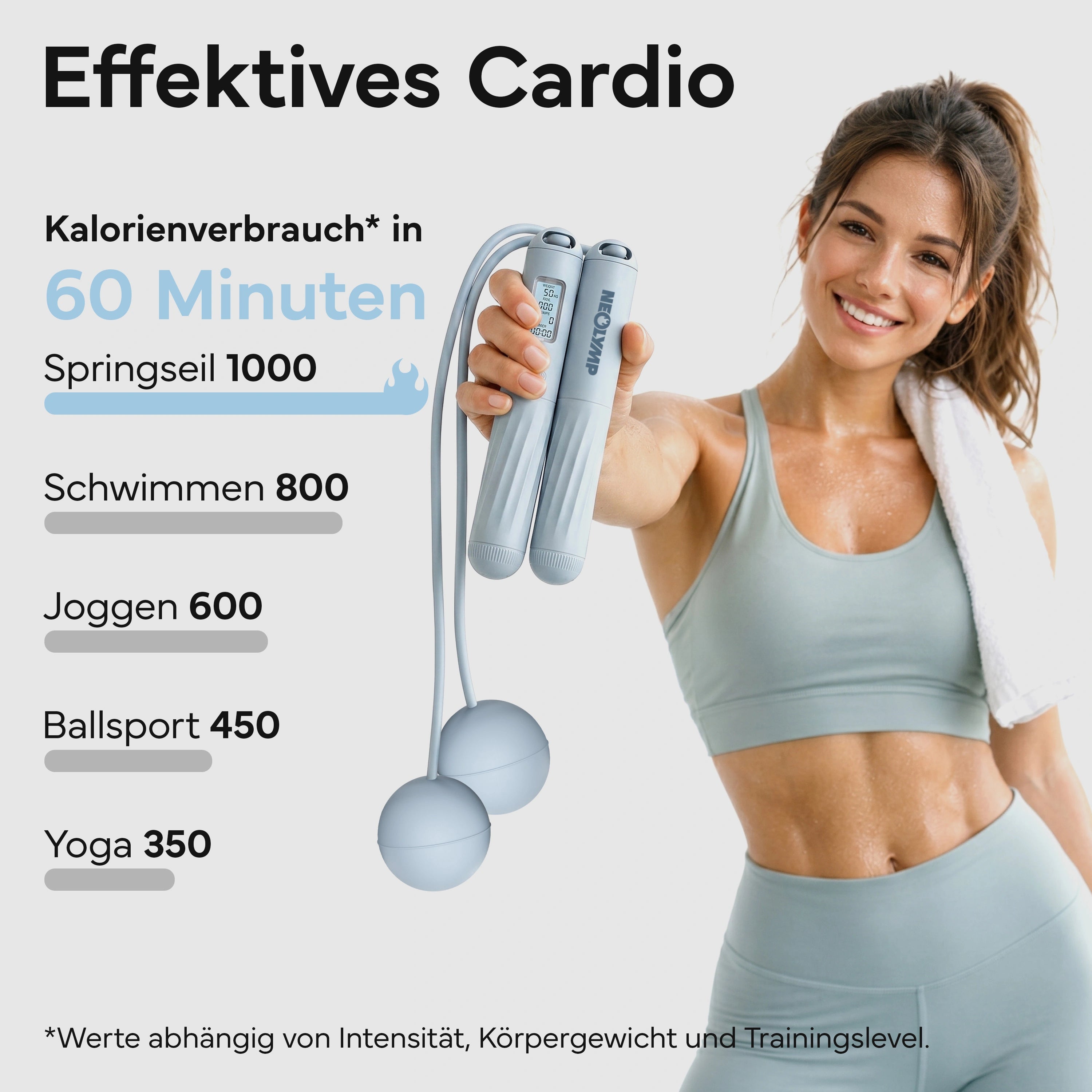 Smart Springseil Set - mit Zähler - - Pilatesequipment von NEOLYMP | Fitnessequipment und Sportartikel