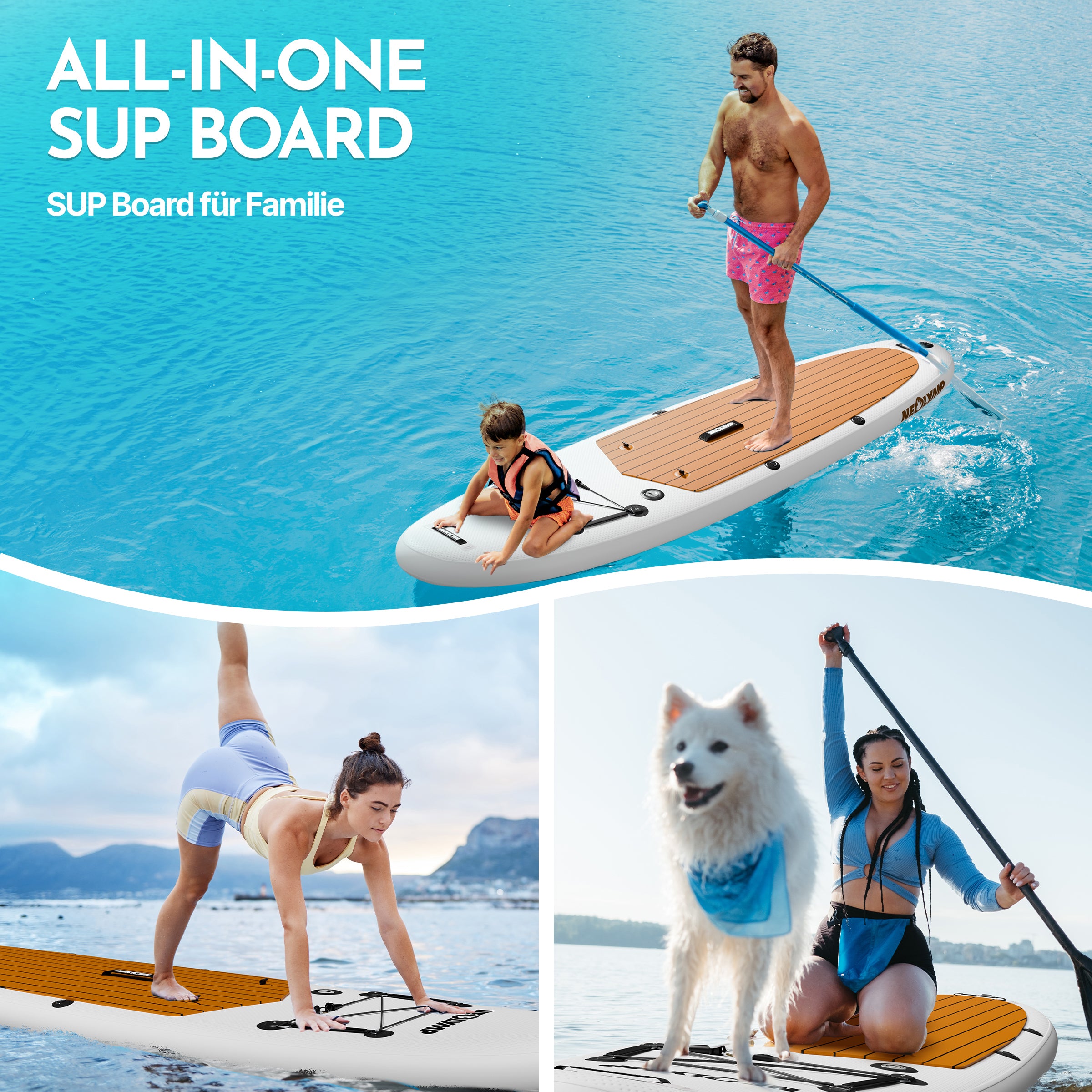 Stand-Up Paddle Board (SUP) + 13-teiliges Komplettset - - Wassersport von NEOLYMP | Fitnessequipment und Sportartikel