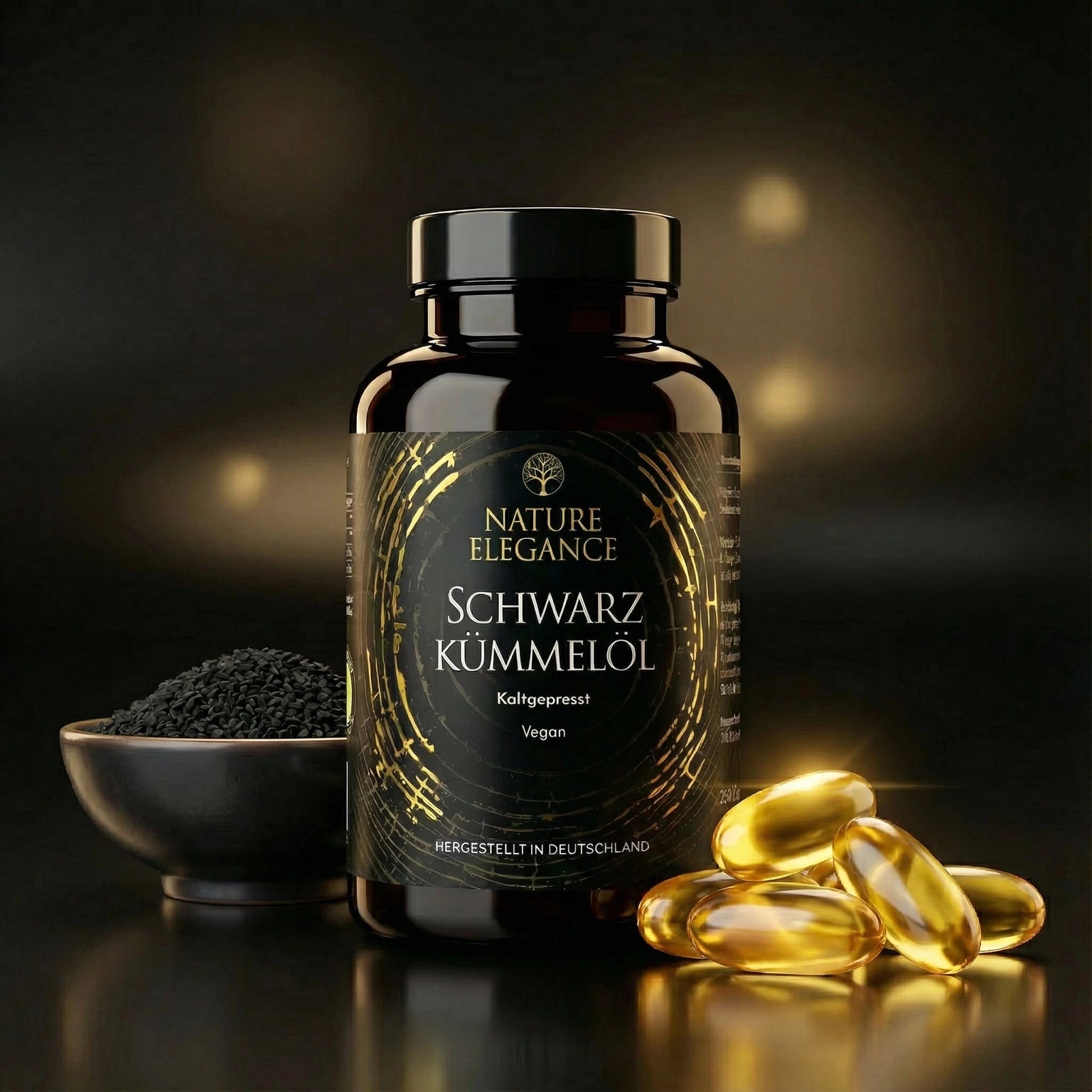 Nature Elegance - Schwarzkümmelöl 240 vegane Kapseln - Original Nigella Sativa (2er Pack) - - Nahrungsergänzungsmittel von NEOLYMP | Fitnessequipment und Sportartikel