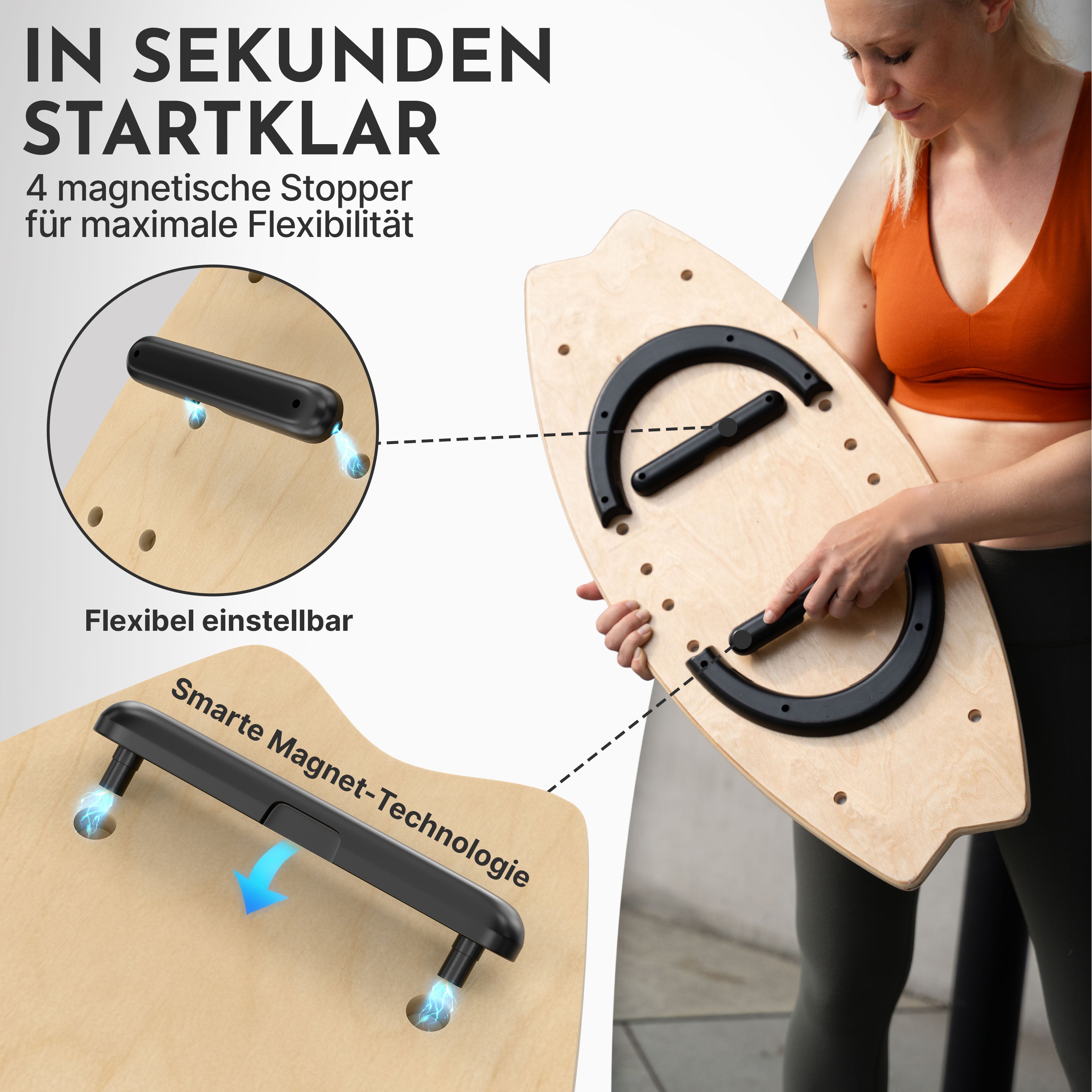 9-in-1 Balance Board aus Birkenholz - - Balancetrainer von NEOLYMP | Fitnessequipment und Sportartikel