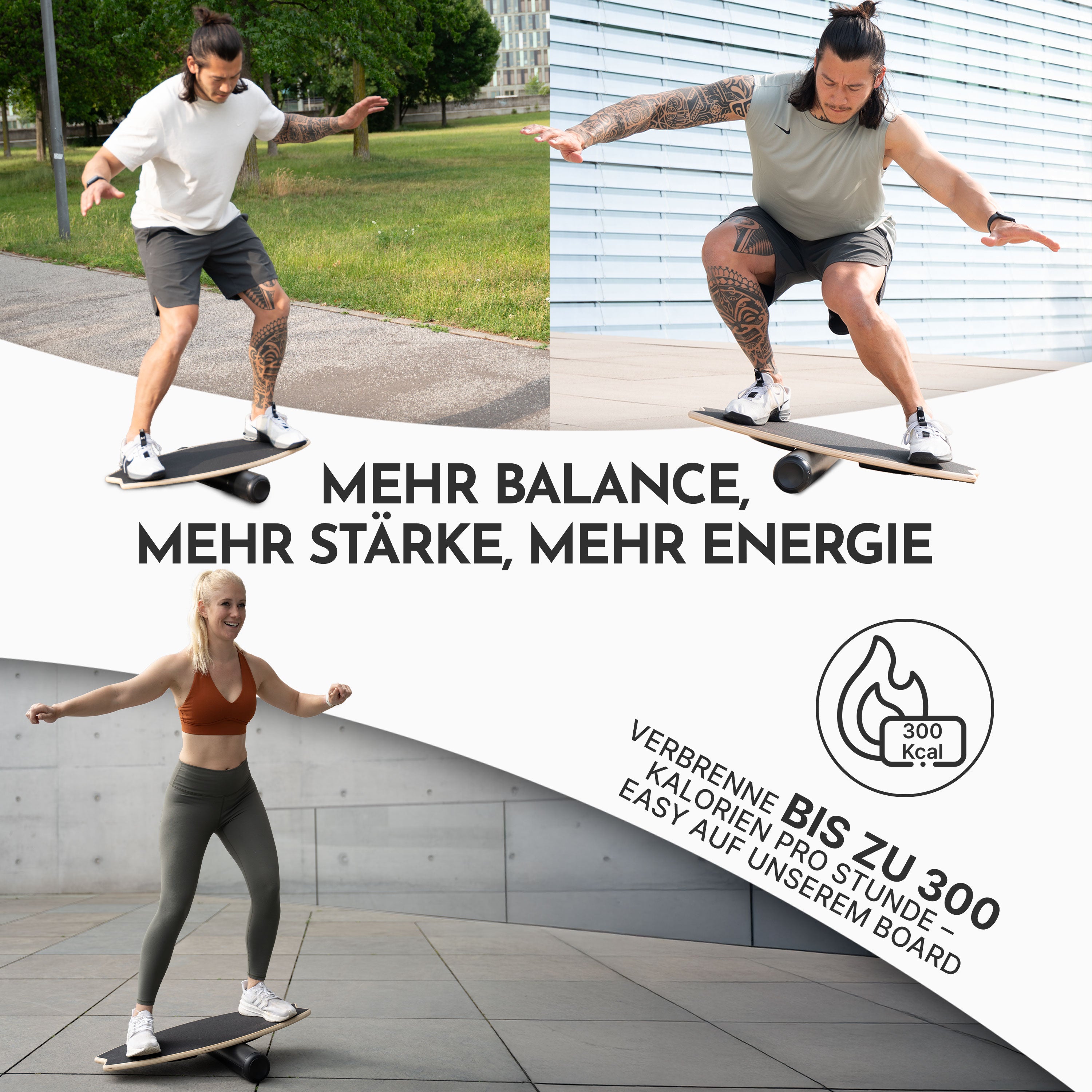 9-in-1 Balance Board aus Birkenholz - - Balancetrainer von NEOLYMP | Fitnessequipment und Sportartikel