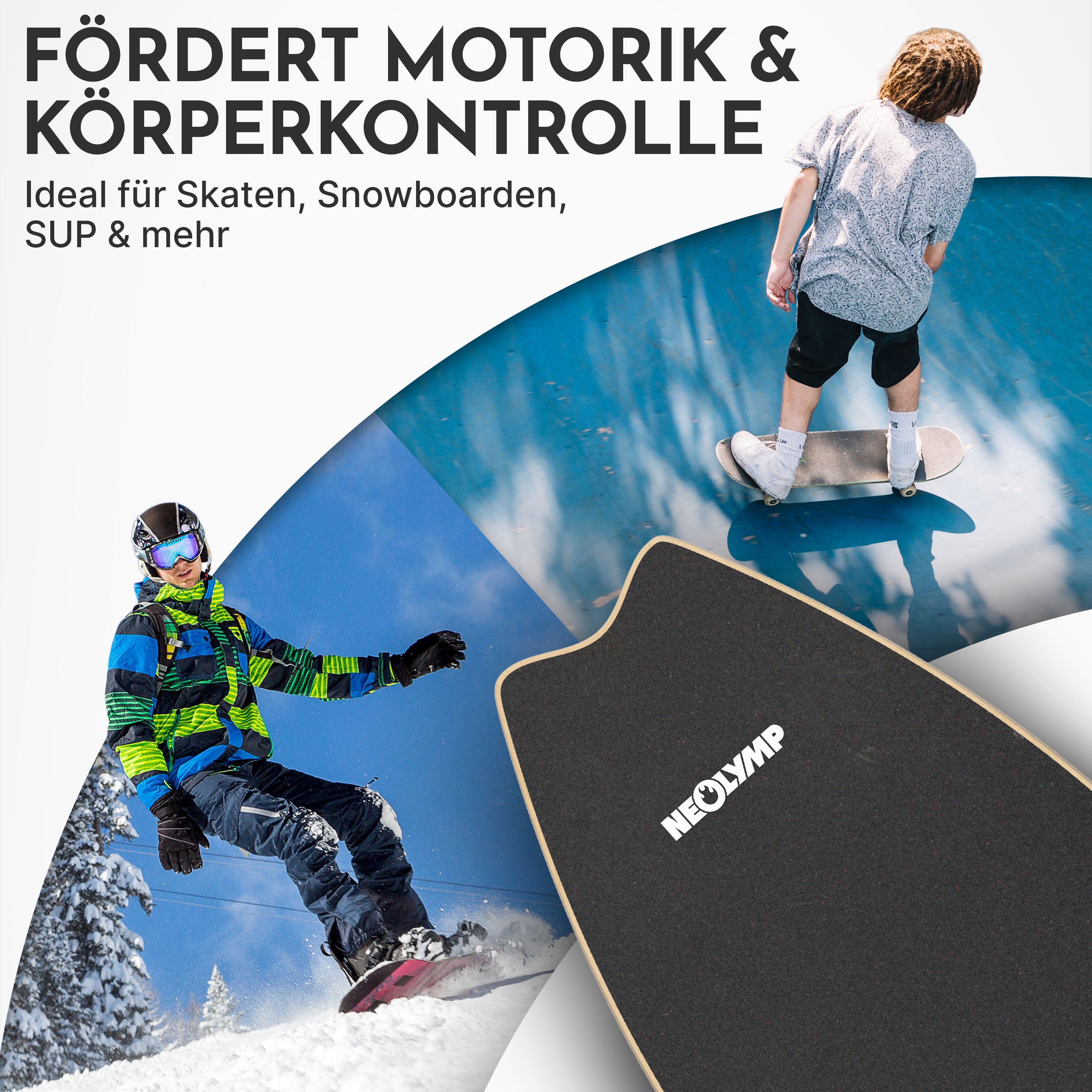 9-in-1 Balance Board aus Birkenholz - - Balancetrainer von NEOLYMP | Fitnessequipment und Sportartikel