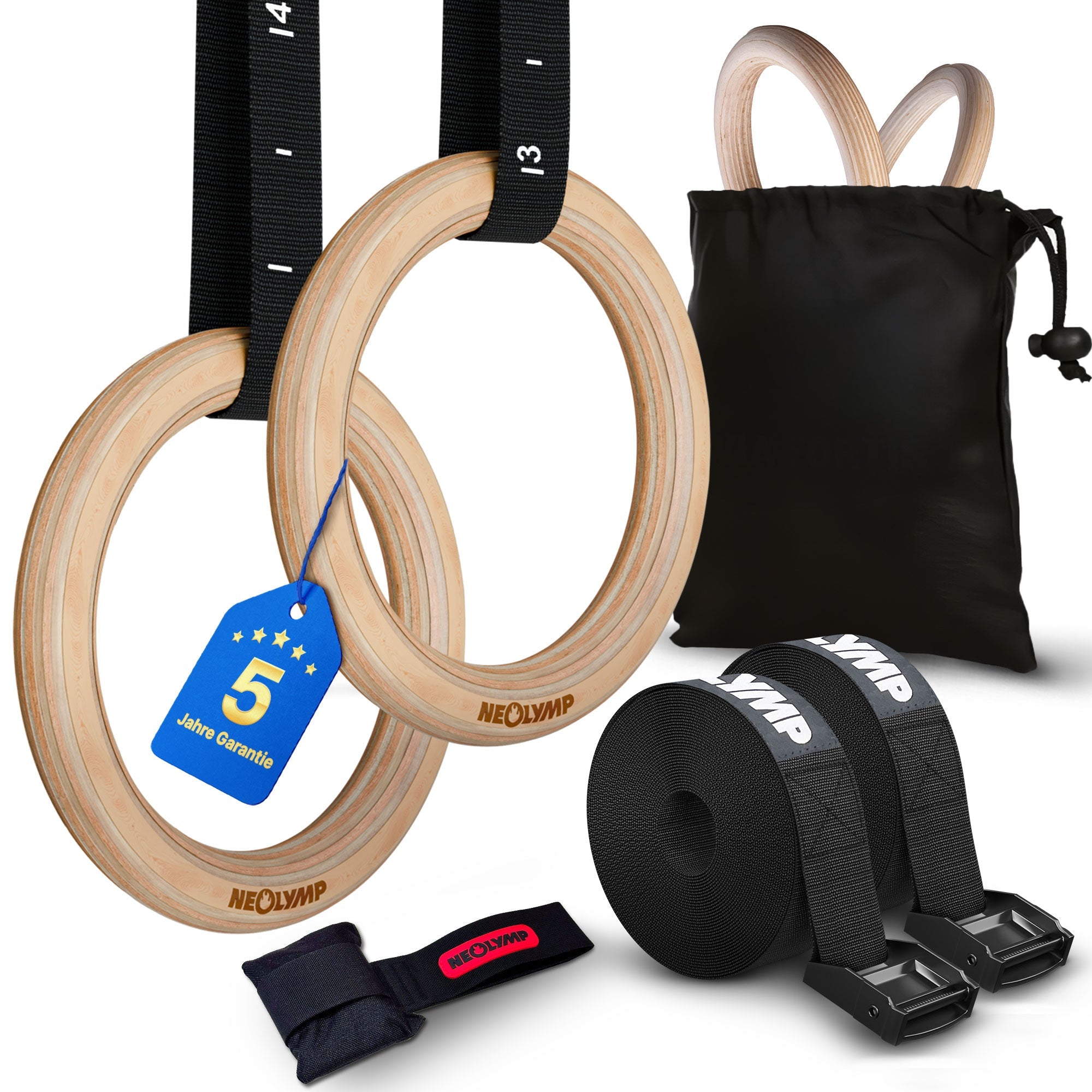 Turnringe aus Holz – Default Title (B‑Ware) - - Outlet von NEOLYMP | Fitnessequipment und Sportartikel