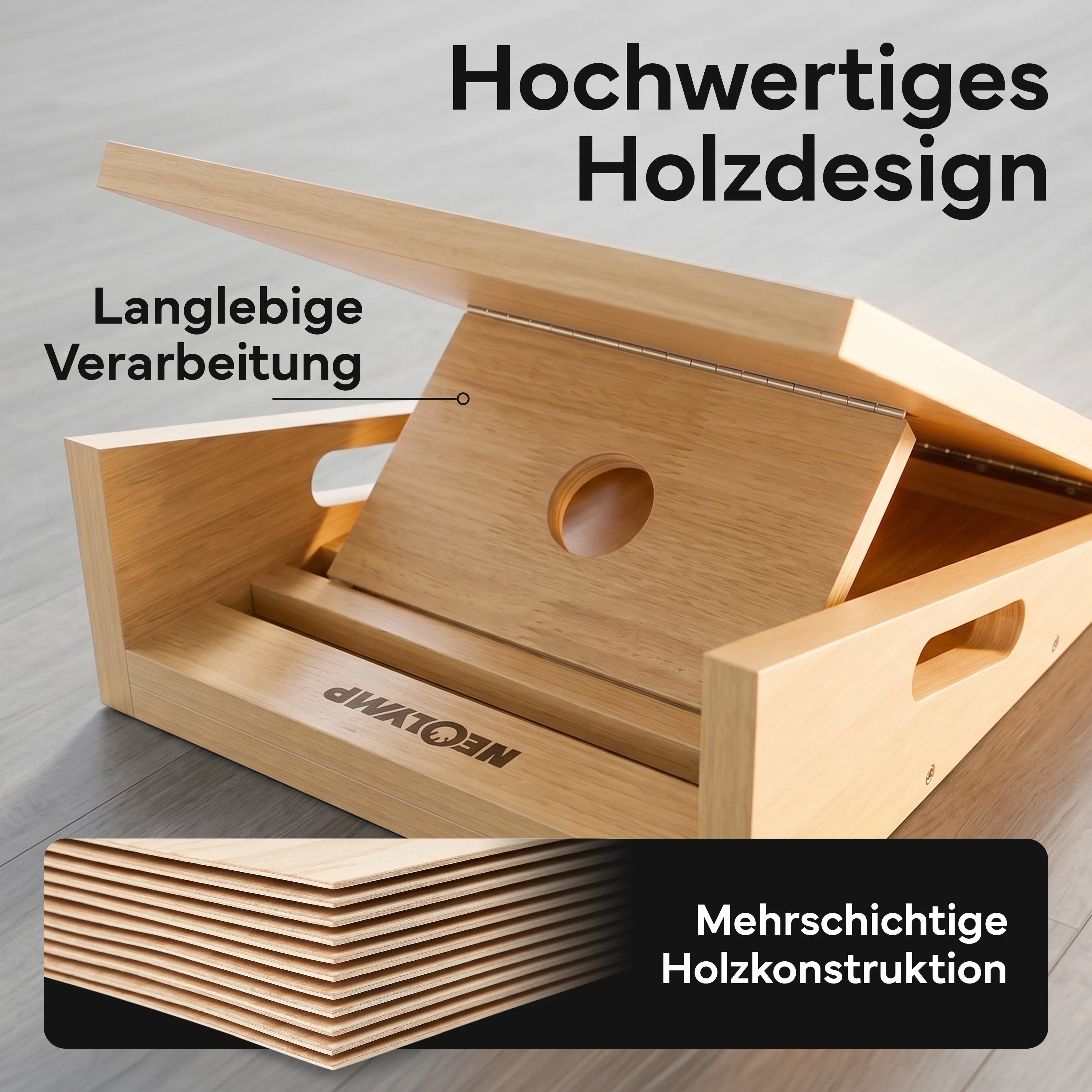 Wadendehner Brett - Stretch Board aus Holz - - Sportgerät von NEOLYMP | Fitnessequipment und Sportartikel