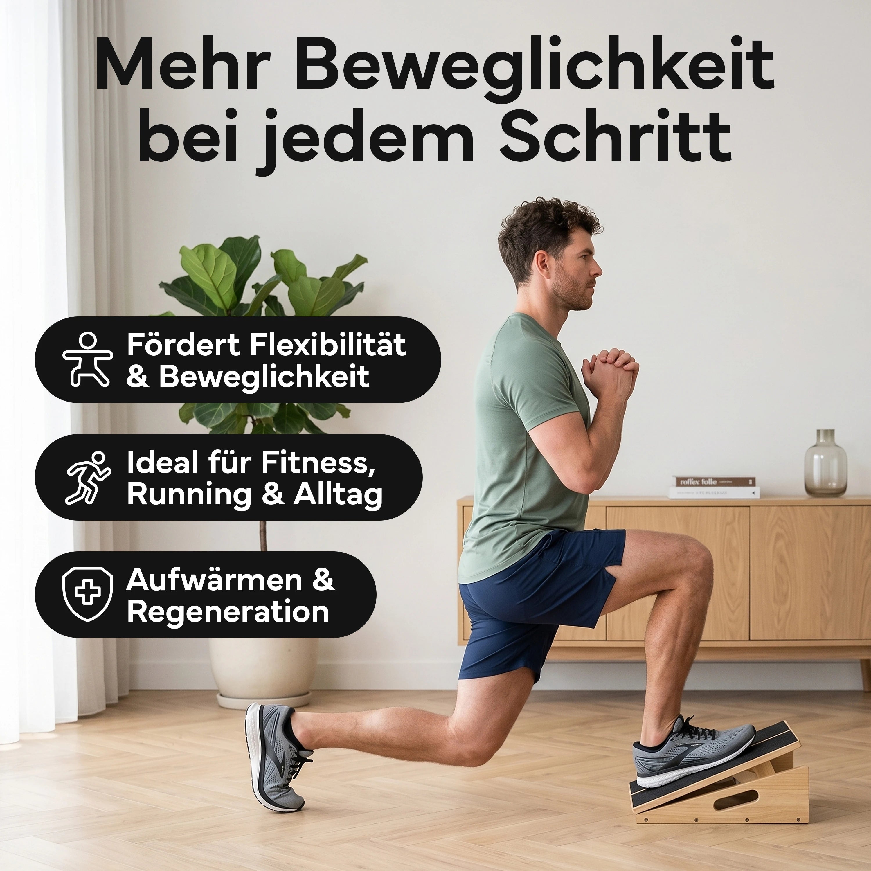 Wadendehner Brett - Stretch Board aus Holz - - Sportgerät von NEOLYMP | Fitnessequipment und Sportartikel