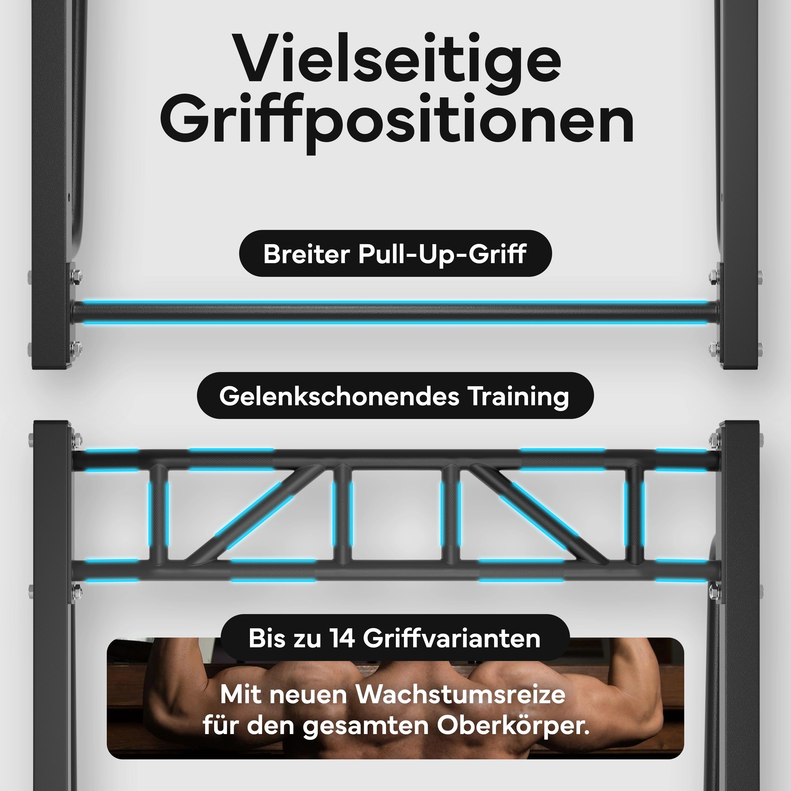 Klimmzugstange Wandmontage - 2-in-1 Klimmzugstation | B-Ware - - Outlet von NEOLYMP | Fitnessequipment und Sportartikel