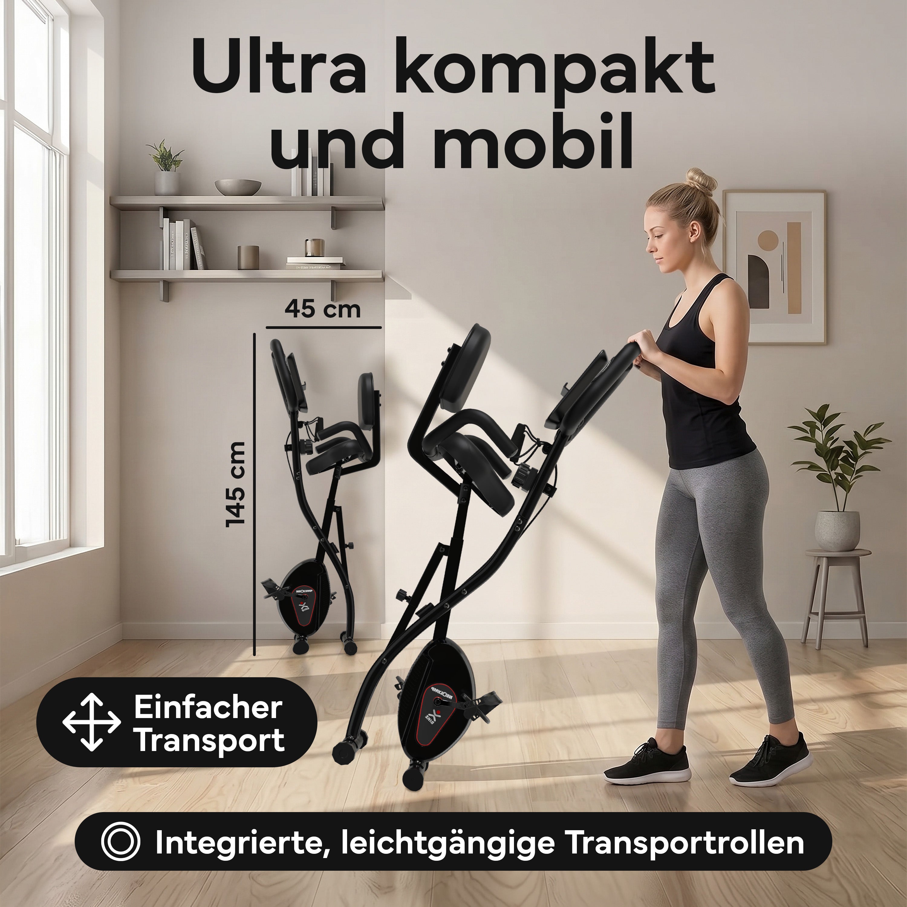 Fitnessbike X-Bike, Heimtrainer mit 8 Widerstandsstufen - - Sportgerät von NEOLYMP | Fitnessequipment und Sportartikel