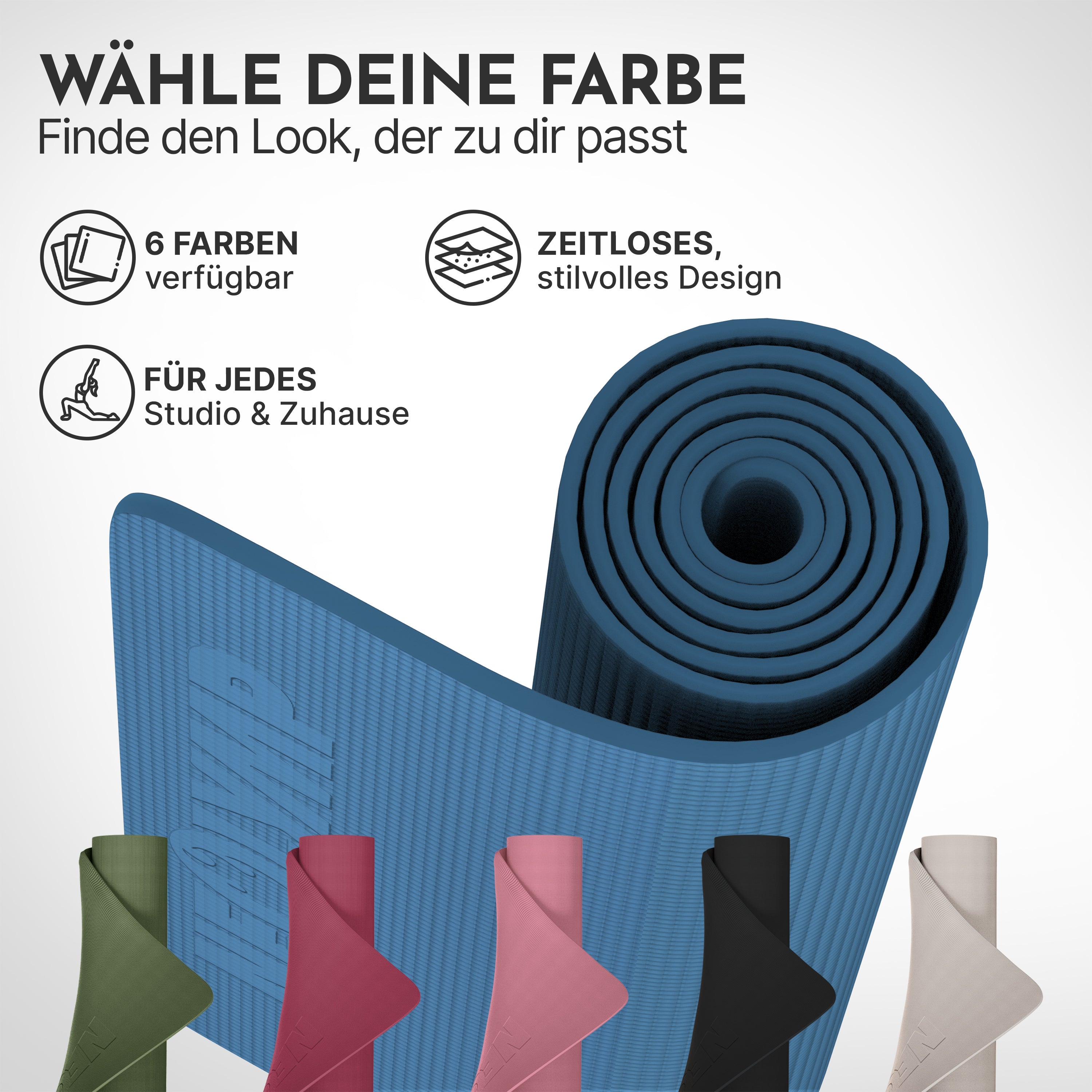 Premium Yogamatte – ideal für Yoga, Pilates & Gymnastik - Indigoblau - Yogamatten von NEOLYMP | Fitnessequipment und Sportartikel
