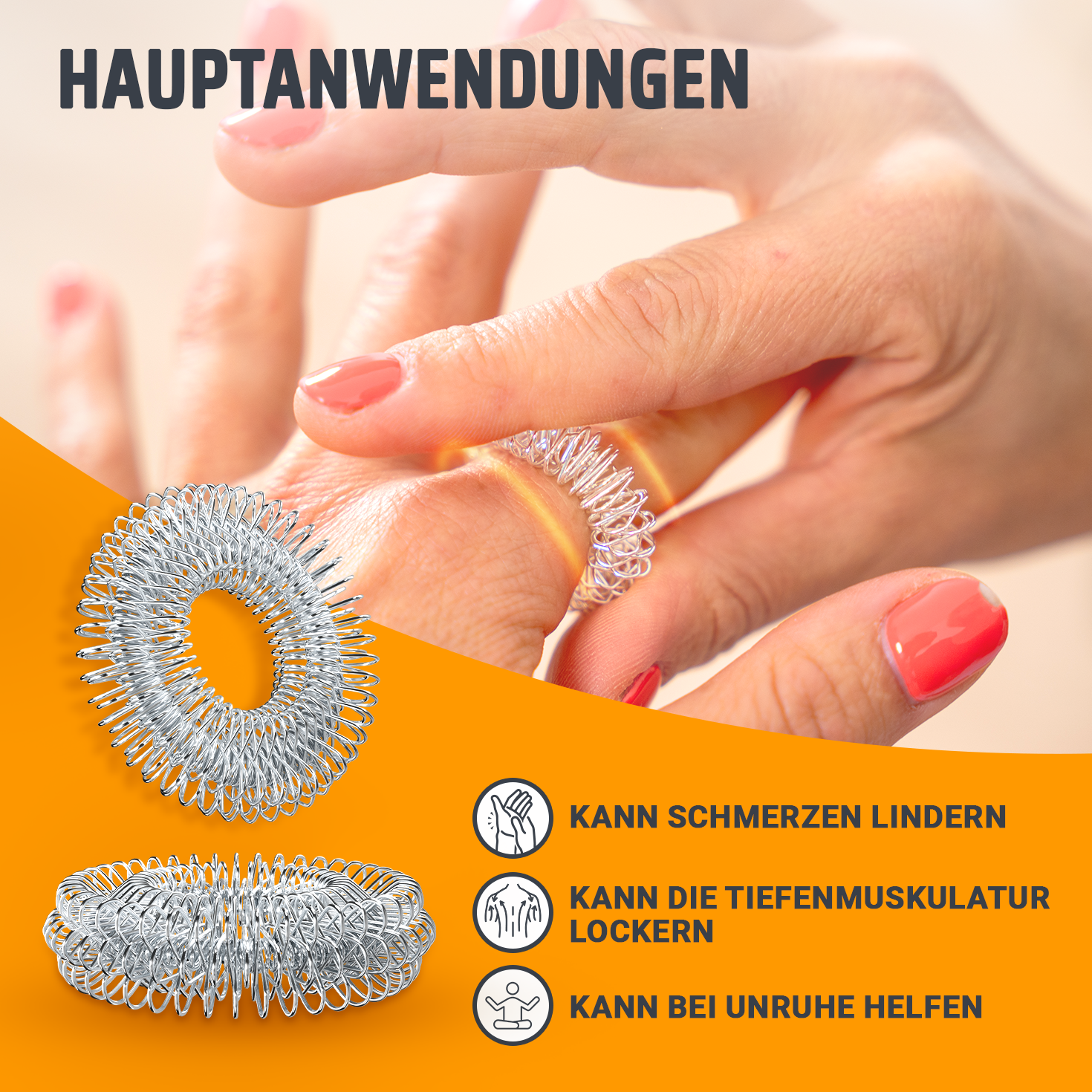 Akupressurringe 10er Set (silber) - Akupressurringe 10er Set (silber) - Recovery & Akupressur von NEOLYMP | Fitnessequipment und Sportartikel
