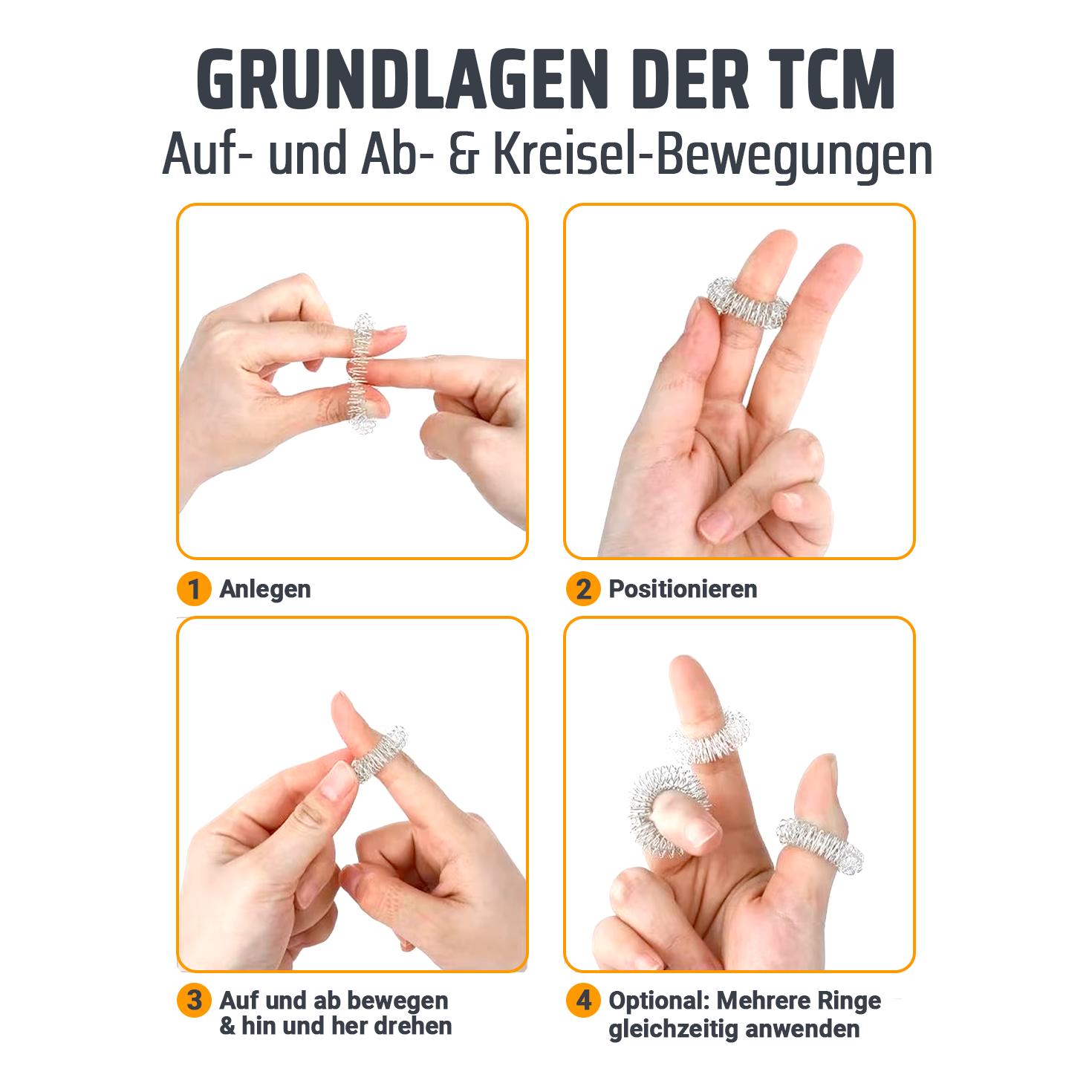 Akupressurringe 10er Set (silber) - Akupressurringe 10er Set (silber) - Recovery & Akupressur von NEOLYMP | Fitnessequipment und Sportartikel