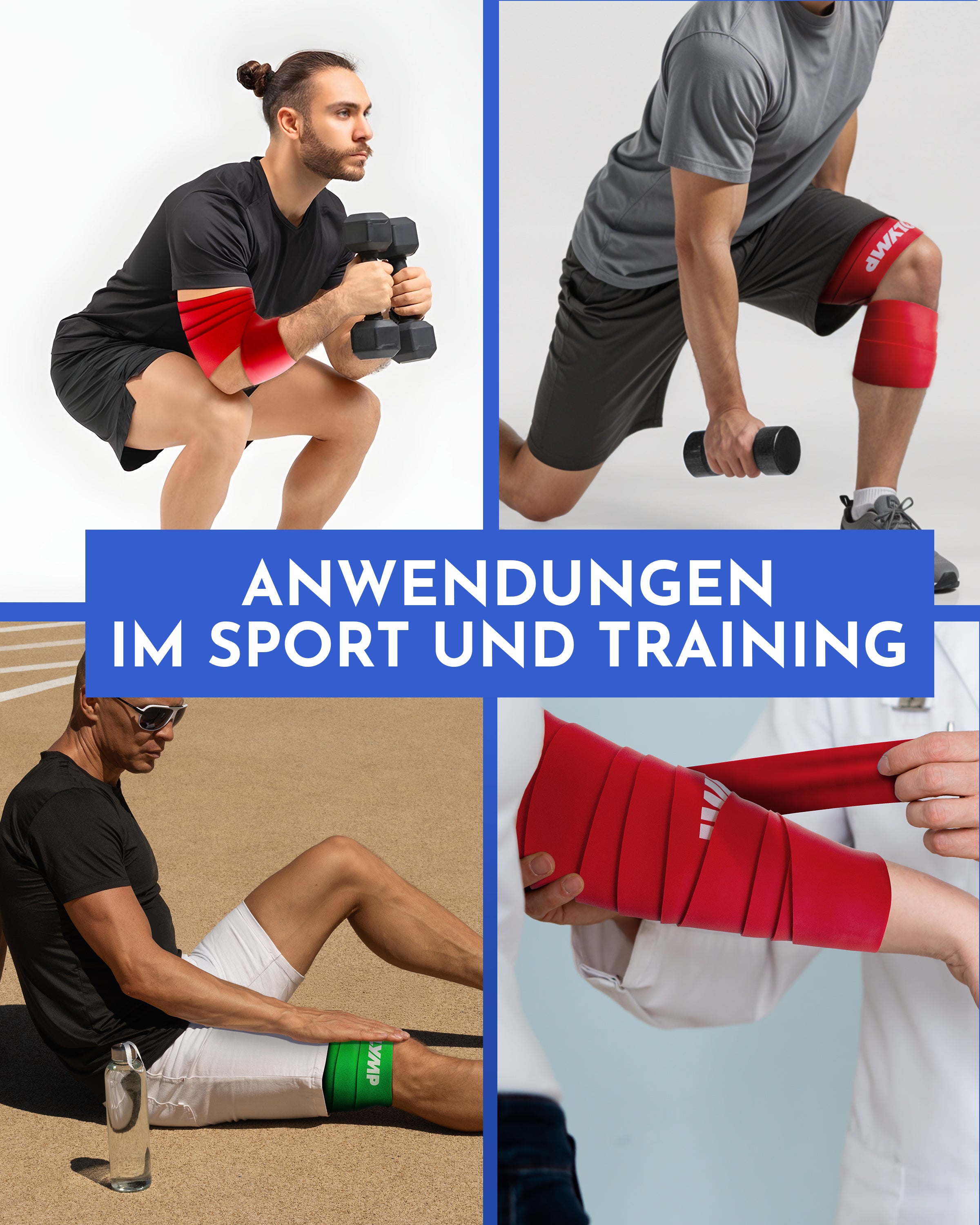 Flossbänder Set (lang und kurz) – Rot (B‑Ware) - - Outlet von NEOLYMP | Fitnessequipment und Sportartikel