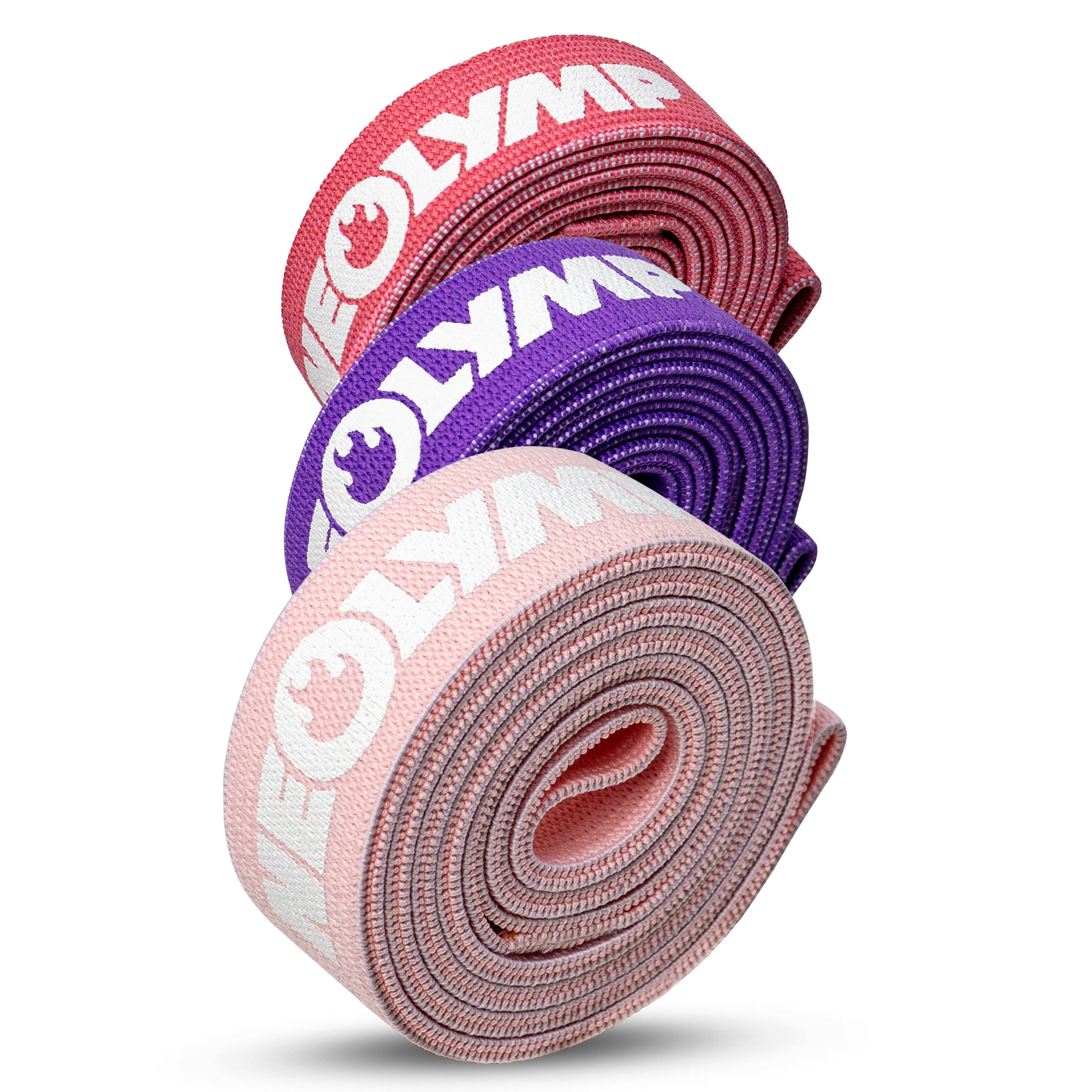 Fitnessbänder lang aus Stoff - 3er Set Pink Edition - Fitnessbänder von NEOLYMP | Fitnessequipment und Sportartikel