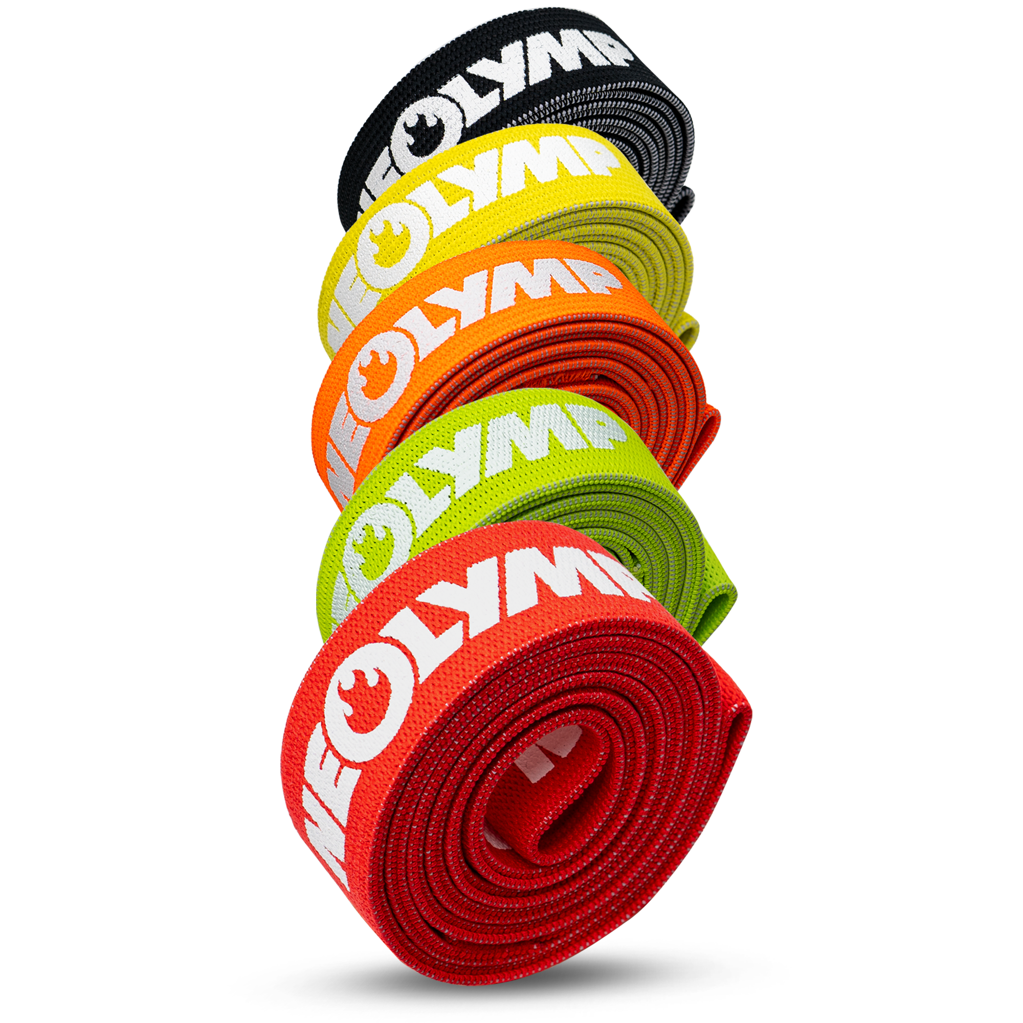 Fitnessbänder lang aus Stoff - 5er Set Limited Edition - Fitnessbänder von NEOLYMP | Fitnessequipment und Sportartikel