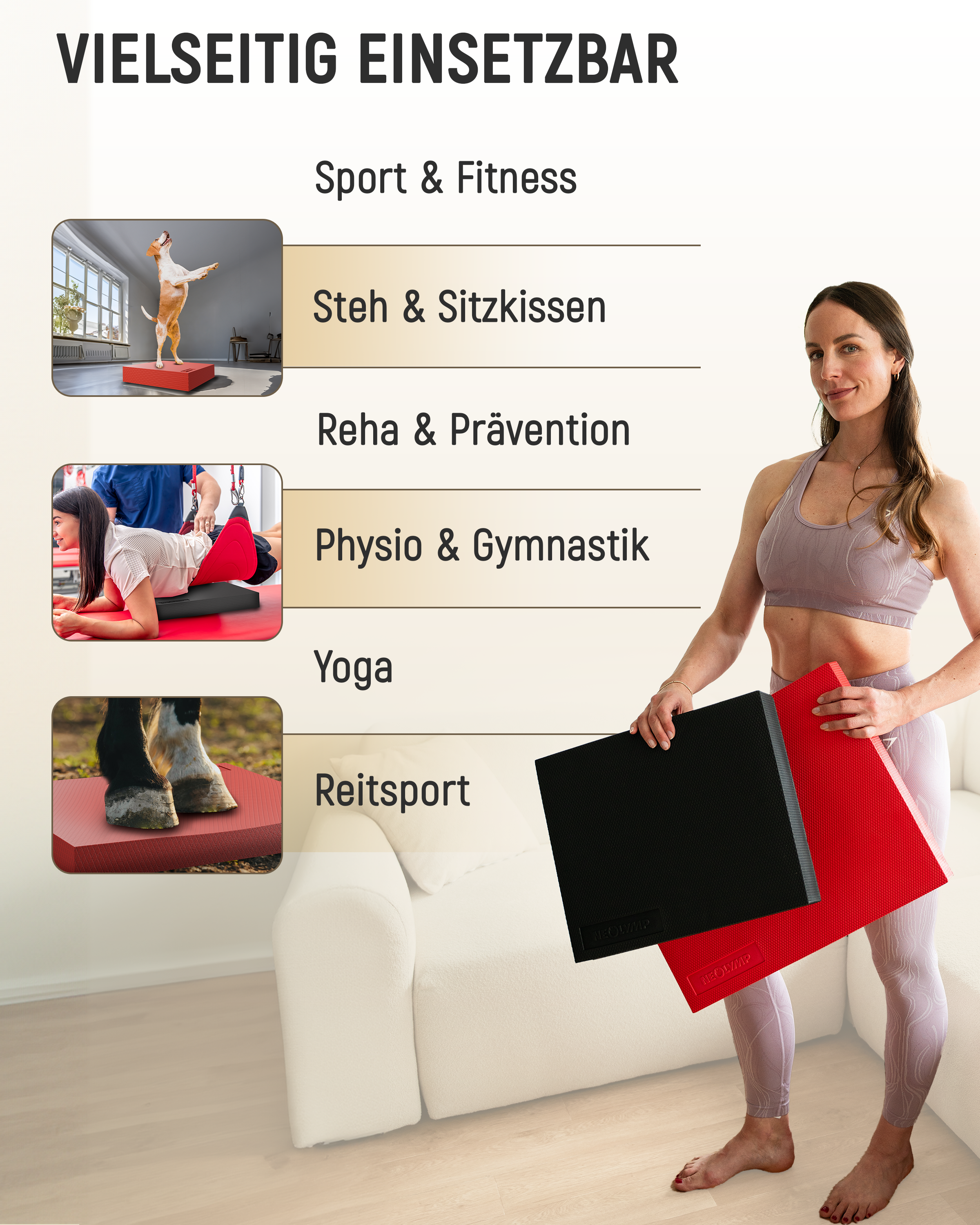 Balance Pad – Größe: Standard (B‑Ware) - - Outlet von NEOLYMP | Fitnessequipment und Sportartikel