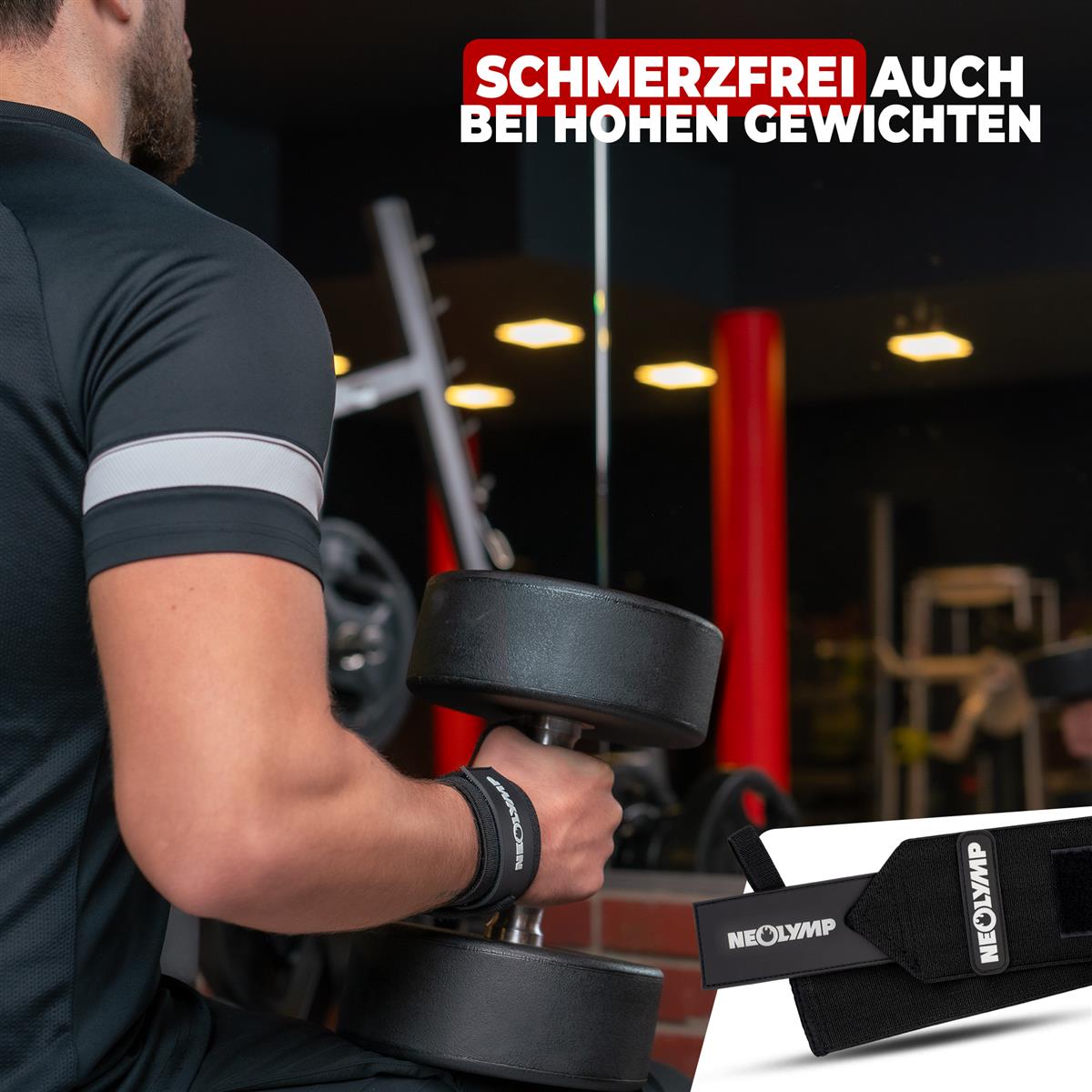 Handgelenkbandage 63 cm - - Zubehör von NEOLYMP | Fitnessequipment und Sportartikel