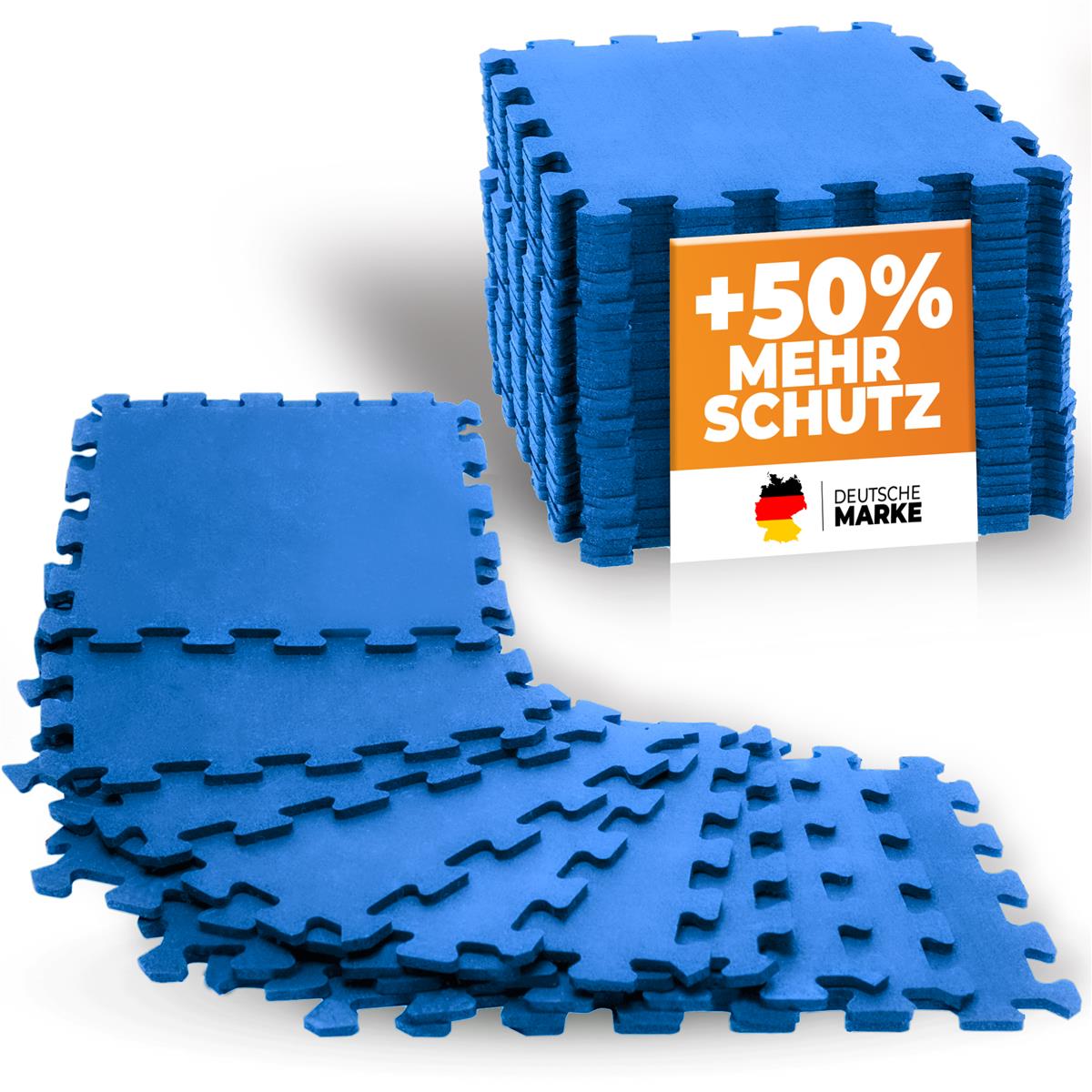 Bodenschutzmatte in Farbe (Fitness Puzzlematte) – Azurblau 1 x 8 Stück (8 Stück) (B‑Ware) - - Outlet von NEOLYMP | Fitnessequipment und Sportartikel