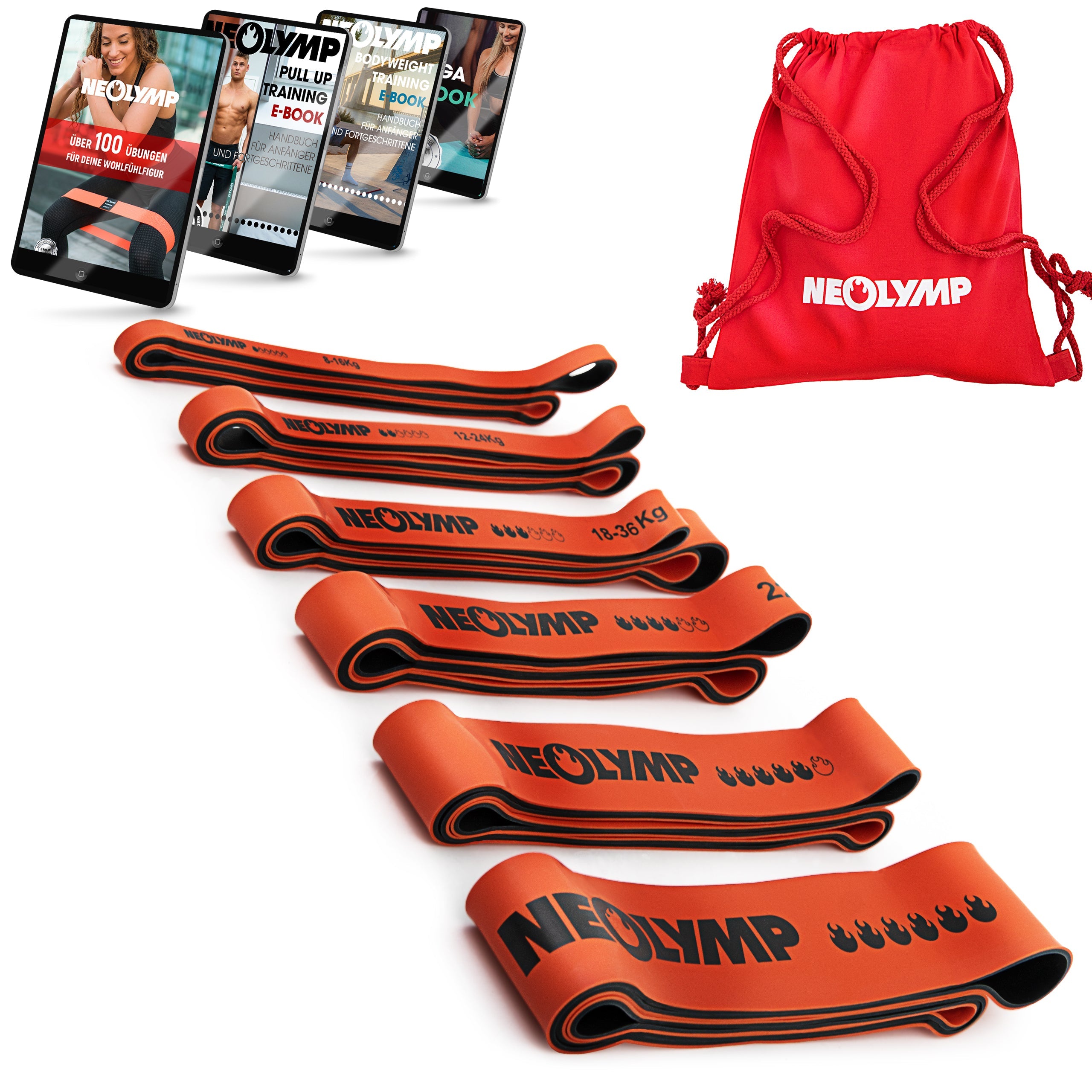 Heavy Resistance Bands aus Latex - - B-Ware von NEOLYMP | Fitnessequipment und Sportartikel