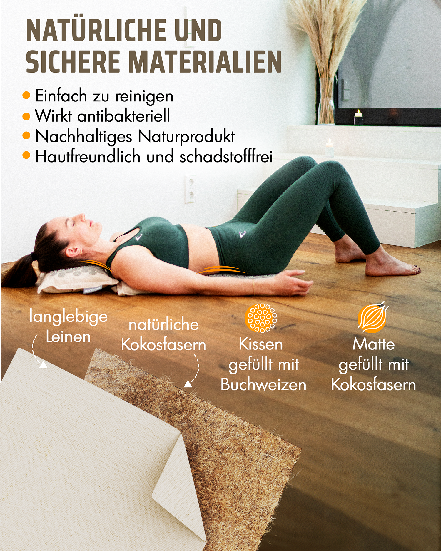 Akupressur-Allround-Set mit gratis Lendengürtel & Übungen - Grau - Recovery & Akupressur von NEOLYMP | Fitnessequipment und Sportartikel