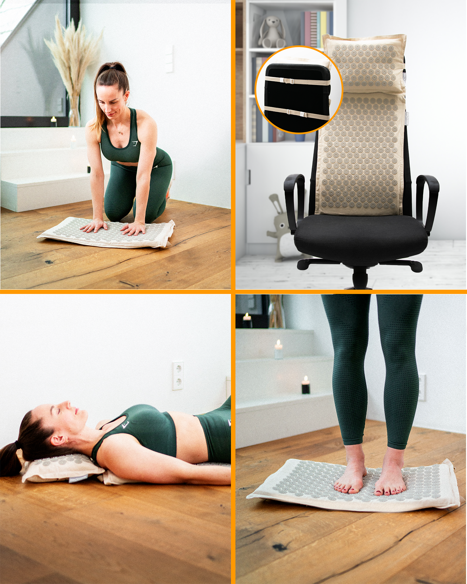 Akupressur-Allround-Set mit gratis Lendengürtel & Übungen - Grau - Recovery & Akupressur von NEOLYMP | Fitnessequipment und Sportartikel