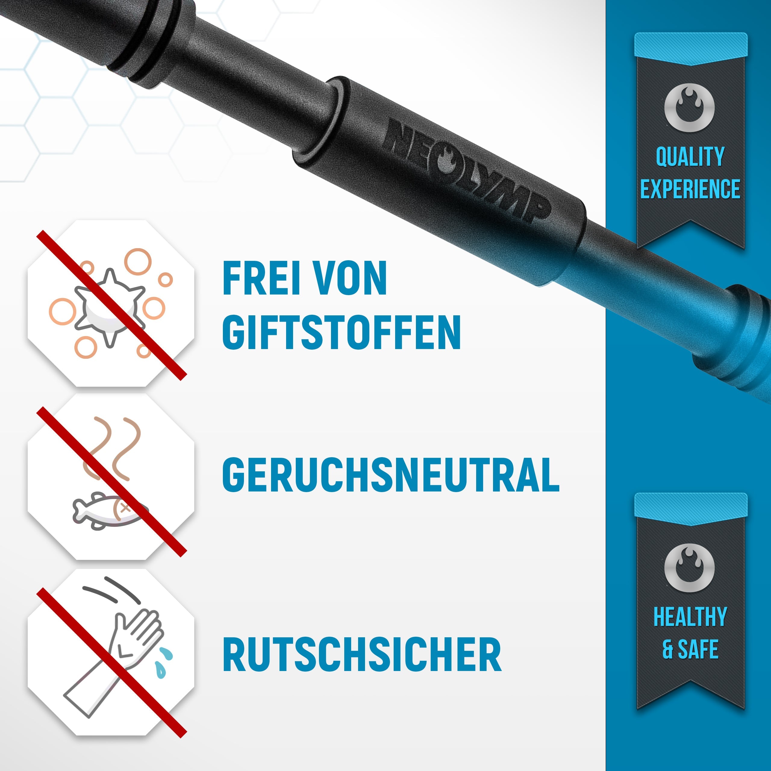 Teleskop Klimmzugstange für Türen | B-Ware - Blau - Outlet von NEOLYMP