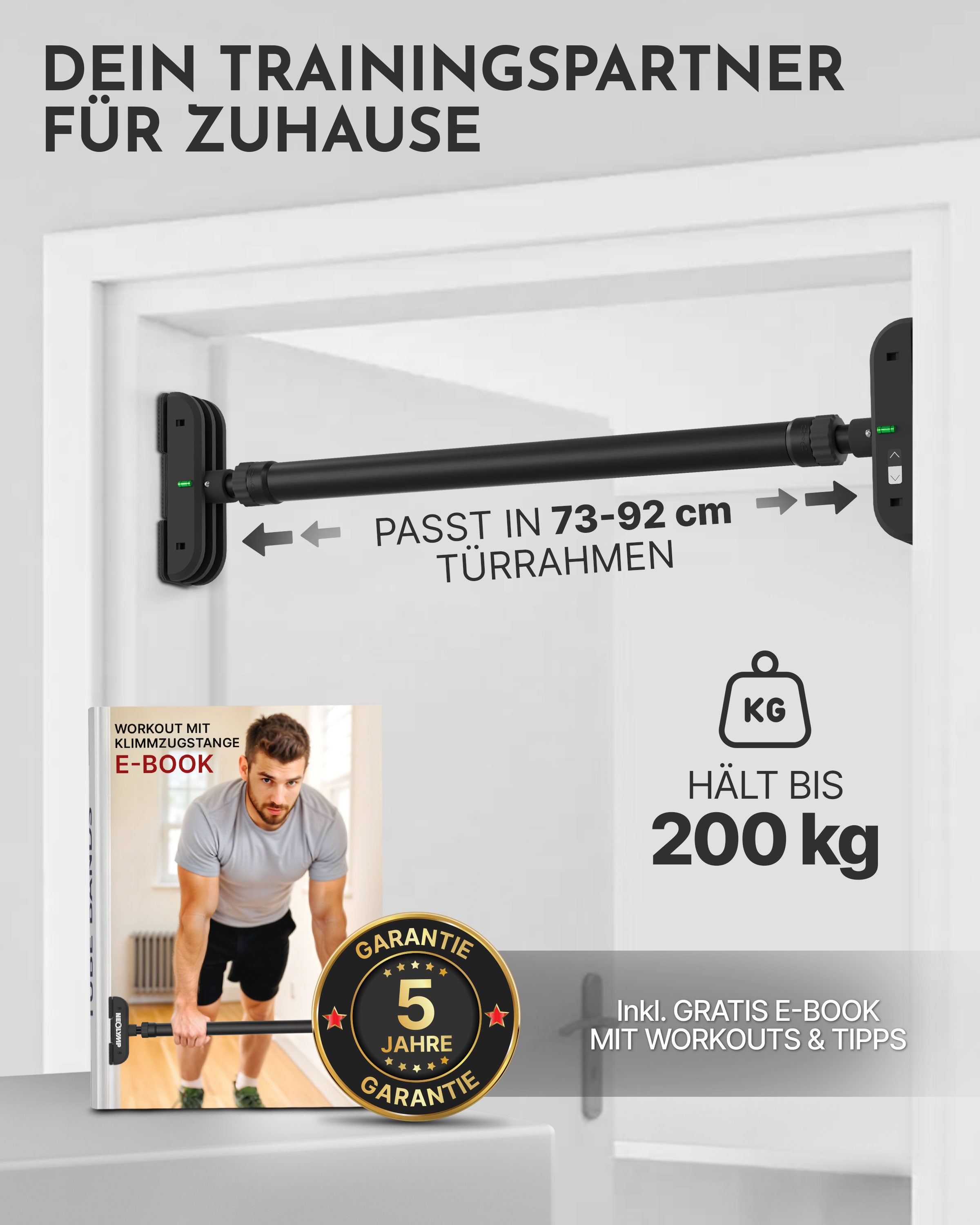Teleskop-Klimmzugstange Premium - - Klimmzugstangen von NEOLYMP | Fitnessequipment und Sportartikel