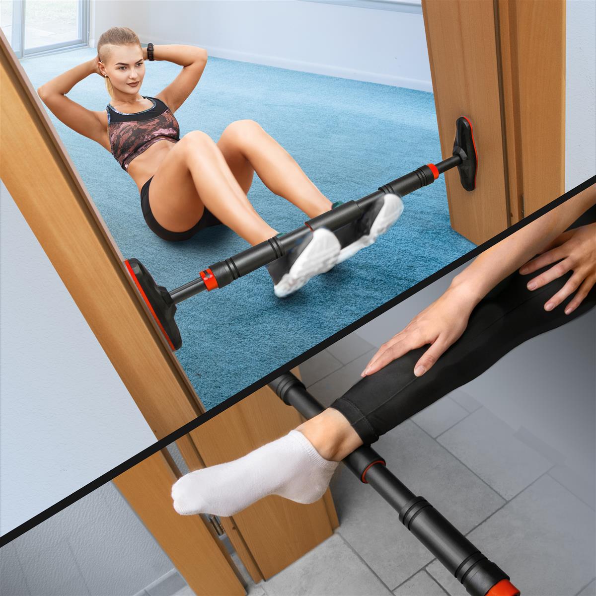 Teleskop Klimmzugstange für den Türrahmen ohne Schrauben - - Klimmzugstangen von NEOLYMP | Fitnessequipment und Sportartikel