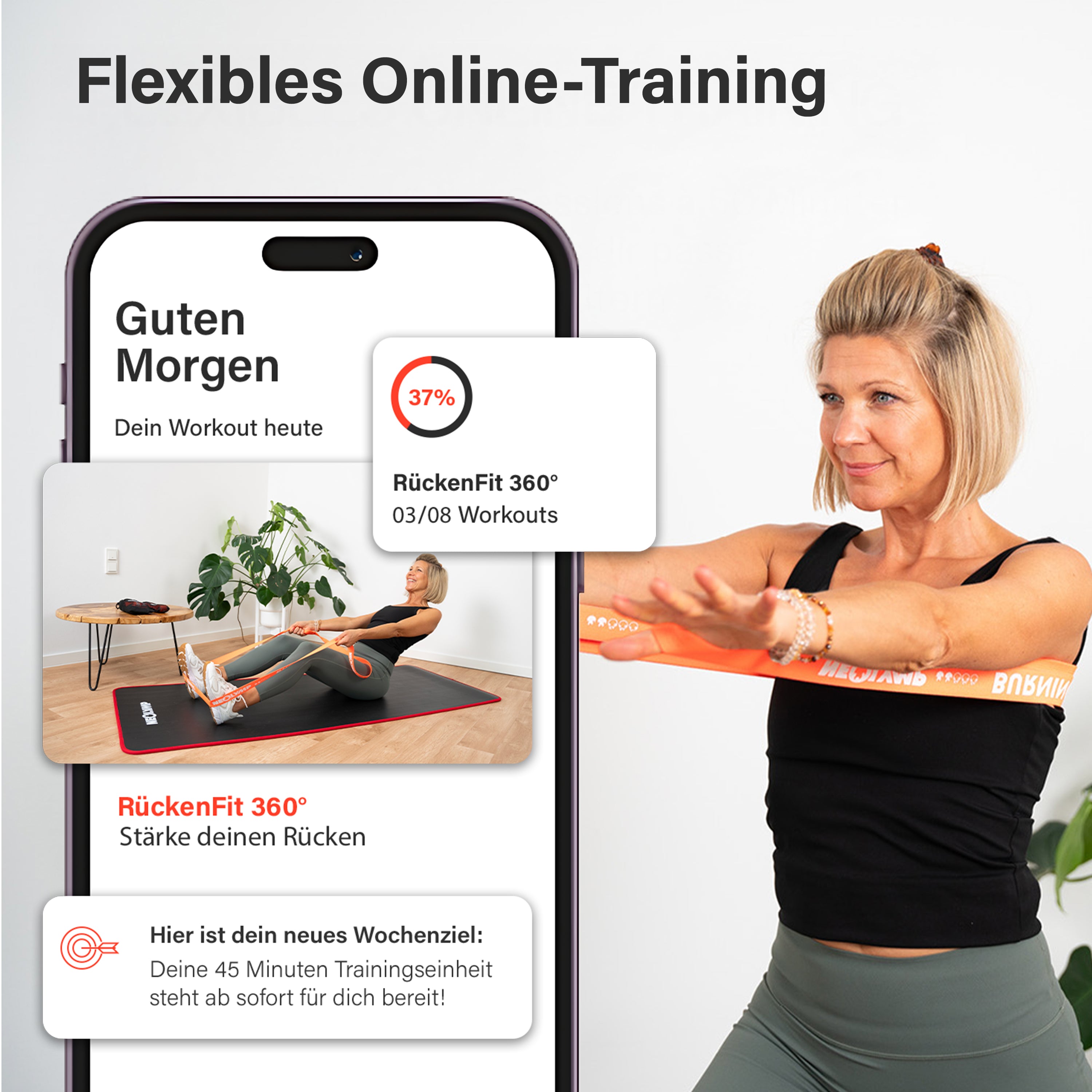 Online-Präventionskurs für den Rücken - mit gratis Fitnessbänder-Set - - Online-Kurs von NEOLYMP | Fitnessequipment und Sportartikel