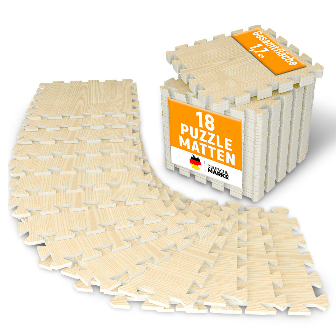 Puzzlematten aus Schaumstoff (Sportsboden, Fitnessunterlage) – Holzoptik (B‑Ware) - - Outlet von NEOLYMP | Fitnessequipment und Sportartikel