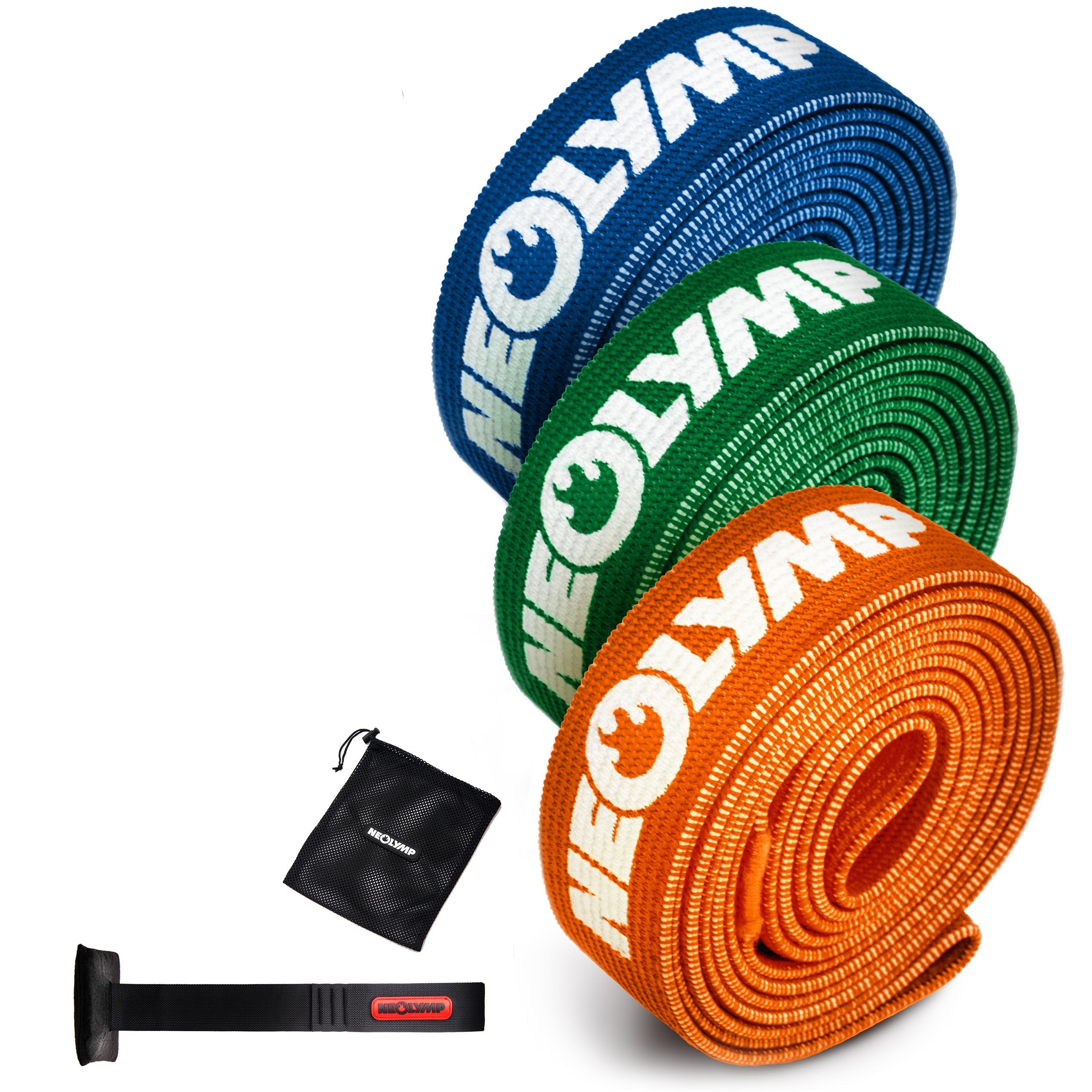 Fitnessbänder lang aus Stoff – 3er Set (B‑Ware) - - Outlet von NEOLYMP | Fitnessequipment und Sportartikel