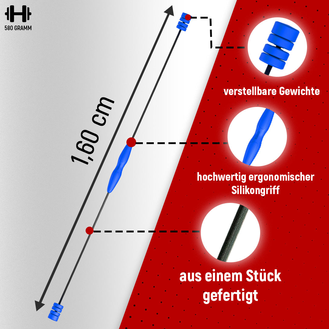 Schwingstab mit ergonomischem Griff - - Schwingstab von NEOLYMP | Fitnessequipment und Sportartikel