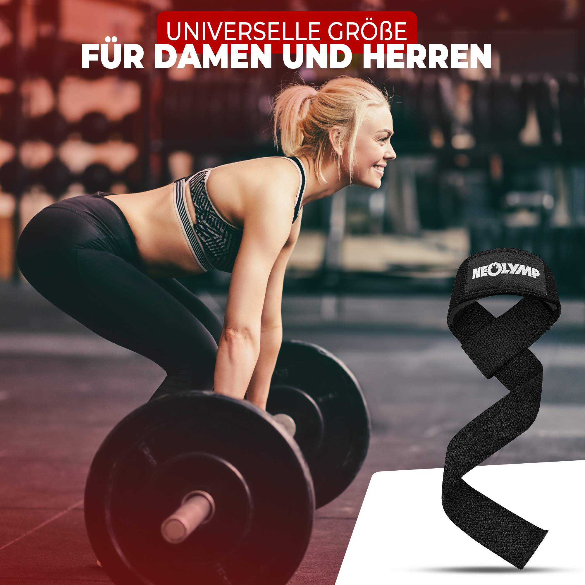Zughilfen gepolstert - schwarz - Zubehör von NEOLYMP | Fitnessequipment und Sportartikel
